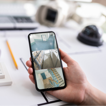 Stamford security camera feed on cell phone